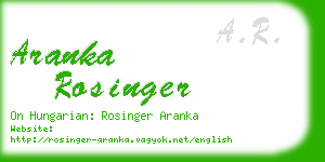 aranka rosinger business card